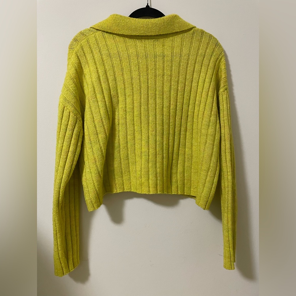 Wild Fable Yellow Ribbed Cardigan Sweater - Picture 5 of 8